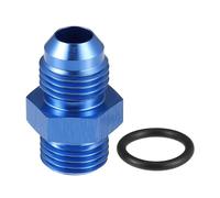 MACHSWON 6AN Flare to 6AN ORB O Ring Port Male Fuel Pump Rail Adapter Fuel Fitting Adapters for Car Aluminum Alloy Fuel Oil Line Pipe Connector Blue