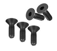 MACHSWON #8-32 x 1/2" Flat Head Socket Cap Screws 10.9 Grade Carbon Steel Countersunk Head Allen Head Bolts Fully Threaded Black Oxide Fasteners 20Pcs