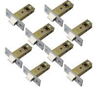 MACHSWON 8 Pcs 40mm Flat Tubular Mortice Latch Stainless Steel Door Latch Sprung Lever Door Handles