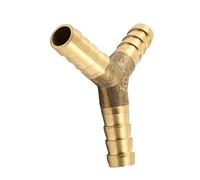 MACHSWON 8mm Brass Hose Barb Fitting Y Shape 3 Way Connector Barbed Splitter Fitting Splicer for Water Fuel Air