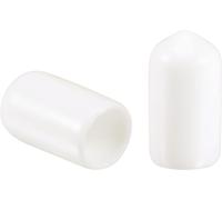 MACHSWON 8mm Rubber End Caps Vinyl Round End Cap Cover End Safety Cover,White,100pcs