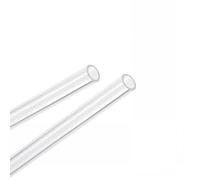 MACHSWON Acrylic Round Tube Clear Rigid Acrylic Pipe 6mm ID 8mm OD 10" Length for Lighting Models Plumbing Aquarium DIY Crafts 2pcs