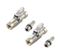 MACHSWON Air Chuck 2 Pack - Brass Locking Tire Air Chucks with 1/4" FNPT, Closed Flow, Two Jaws Lock-on Tire Chuck for Schrader Valve, Max 300 PSI, Tire Inflator Gauge & Compressor Accessories