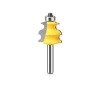 MACHSWON Architectural Molding Router Bit 8mm Shank 28.6mm Cut Diameter 25.4mm Cut Length Tongue and Groove Router Bits Ball Bearing Fish Shaped Slotting Woodworking Milling Router Cutter Tool