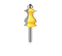 MACHSWON Architectural Molding Router Bit 8mm Shank 28.6mm Cut Diameter 41.5mm Cut Length Tongue and Groove Router Bits Ball Bearing Fish Shaped Slotting Woodworking Milling Router Cutter Tool
