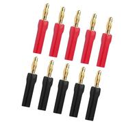 MACHSWON Banana Plugs 24K Gold Plated 4mm Open Screw Type Speaker Connector for Speaker Wire, Home Theater, Wall Plate, Audio/Video Receiver and Sound Systems(8 Pairs/16 Pcs)