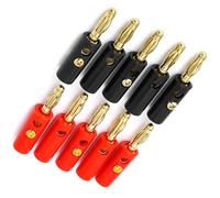 MACHSWON Banana Plugs 24K Gold Plated Innovative Screw Type Speaker Connector for Speaker Wire, Home Theater, Wall Plate, Audio/Video Receiver and Sound Systems(10 Pairs/20 Pcs)
