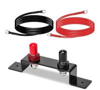 MACHSWON Battery Jump Post Kit,Waterproof Battery Charging Post,Remote Battery Jumper Terminals Relocation Kit with 31in Cable &Mounting Bracket,for UTV ATV Car Truck RV Boat Charging Post Cables 4AWG