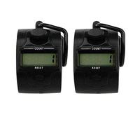MACHSWON Black Hand Held Finger Ring Tally Counter Electronic Manual Counter Pocket Tally Counter 10-Digit Digital LCD Electronic Screen Digital Tally Counter 2PCS