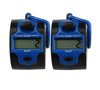 MACHSWON Blue Hand Held Finger Ring Tally Counter Electronic Manual Counter Pocket Tally Counter 8-Digit Digital LCD Electronic Screen Digital Tally Counter 2PCS