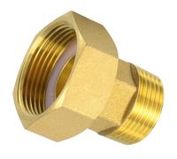 MACHSWON Brass Pipe Fitting Water Meter Coupling G1-1/4 Female x G1 Male Thread Hex Connector Adapter 50mm Length