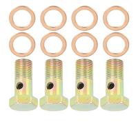 MACHSWON Car 4 Sets M12x1.25mm Metric Thread Banjo Bolts Fitting with M12 Washers Brake Adapter