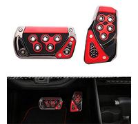 MACHSWON Car Brake Pedal Cover Car Clutch Covers 2PCS Non Slip Gas Pedal Pad Covers Footrest Protector for Car Vehicle Trunk (Red)