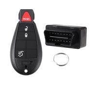 MACHSWON Car Key Programmer and Keyless Entry Remote Fob Replacement Kit M3N5WY783X 433Mhz with Chip 4 Button OBD2 Tool Fit for Je-ep Grand Cherokee 2009 2010 2011 2012 2013
