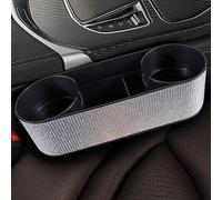 MACHSWON Car Multifunctional Cup Holder Car Seat Gap Organizer Cup with PU Leather Cover Side Insertion Suitable for Mug Bottle Coffee Coaster Phone Key