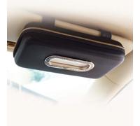 MACHSWON Car Tissue Holder, Sun Visor Napkin Holder, Car Visor Tissue Holder, Luxury PU Leather Backseat Tissue Case Holder Car Accessories Interior with Tissue Refill (Black)