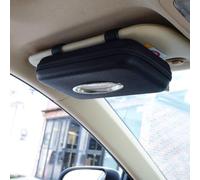 MACHSWON Car Tissue Holder,Sun Visor Tissue Holder,Zipper Car Visor Napkin Holder,PU Leather Backseat Tissue Case Car Back Seat Headrest Hanging Paper Towel Case with Tissue Refill (Black)