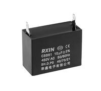 MACHSWON Ceiling Fan Capacitor Single Insert Metalized Polypropylene Film Capacitors CBB61 10uF 450V AC 50/60Hz Cylinder 47x35x23mm 40/70/21,1 PCS