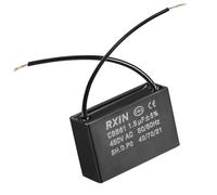 MACHSWON Ceiling Fan Capacitor with 2 Wires Metalized Polypropylene Film Capacitors CBB61 1.5uF 450V AC 50/60Hz Cylinder 36.5x11x24.5 25/70/21,1 PCS