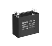 MACHSWON Ceiling Fan Capacitor with Double Insert Metalized Polypropylene Film Capacitors CBB61 8uF 450V AC 50/60Hz Cylinder 47x23x41mm 40/70/21,1 PCS