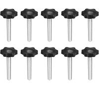 MACHSWON Clamping Screw Knob for Lathe Machine Mechanical Equipment Instrument and Apparatus Industry Equipment Plum Hex Shaped Grips Star Knob M8 x 50mm 10pcs