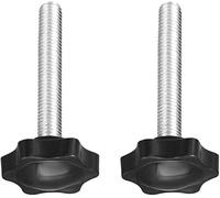 MACHSWON Clamping Screw Knob for Lathe Machine Mechanical Equipment Instrument and Apparatus Industry Equipment Plum Hex Shaped Grips Star Knob M8 x 60mm 2pcs