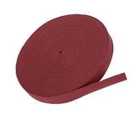 MACHSWON Cotton Twill Tape 3/4 Inch 50 Yards Cotton Ribbon Bias Binding Tape Herringbone Webbing Trim for Sewing Gift Wrapping Craft DIY Dark Red