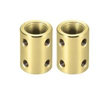 MACHSWON Coupling 10mm to 10mm Bore Couplers D16mm x L22mm Shaft Coupler Connector Joint Motor Accessories for Encoder 3D Printer CNC Machine DIY,Brass Color