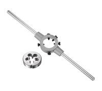 MACHSWON Die Stock Handle Wrench Set,1/2-20 UNF Round Die and 38mm Die Holder (Fits 1/2"-5/8" (UNC/UNF) / Metric M12-M14 / 38mm OD Dies) for Bolt Thread Repair