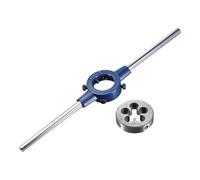 MACHSWON Die Stock Handle Wrench Set,1/2-28 UNEF Threading Die and 38mm (1-1/2") Holder (Fits: 26mm-38mm OD / M12-M16 Round Dies) Adjustable for Bolt Thread Repair