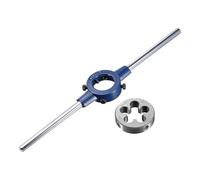 MACHSWON Die Stock Handle Wrench Set,5/8-24 UNEF Threading Die and 38mm (1-1/2") Holder (Fits: 26mm-38mm OD Die / M12-M16 Round Dies) Adjustable for Bolt Thread Repair