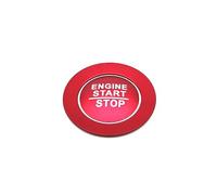 MACHSWON Engine Start Stop Button Cover Compatible with Jeep Grand Cherokee WK2 & Cherokee KL 2014-2021, Aluminum Alloy Push to Start Trim Ring, Red Start Button Sticker for Interior Decoration