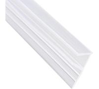 MACHSWON Frameless Glass Shower Door Sweep for 0.31inch(8mm) Glass, F Shape Door Bottom Side Seal Strip with 11mm Drip Rail, Bath Shower Screen Door Seal, 3M Long White