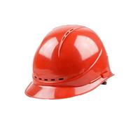 MACHSWON Hard Hat Red ABS Safety Helmet Electrician Labor Protection European Style Breathable Thick Protective Helmet Industrial Hardhats for Building, Construction and Work Sites
