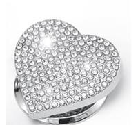 MACHSWON Heart Shaped Bling Push to Start Button Cover, Crystal Rhinestone Engine Start Stop Button Protector for Car SUV Truck, Decorative Ignition Switch Ring Cover Interior Accessories - Pink