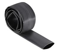 MACHSWON Heat Shrink Wrap Tubing for Fishing Rod Grips Handle 30mm Dia 51mm Flat Width 3:1 Ratio Electrical Wire Cable Wrap Sleeve Shrinkable Tube 3.3ft - Black