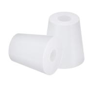 MACHSWON Hole Rubber Stopper, 2 Pcs Silicone Rubber Hole Bungs Laboratory Pipe Tank Bottle Sealing Plug Tapered Hole Bung 19-25mm Diameter Soft Flexible Transparent Lab Stoppers 4#