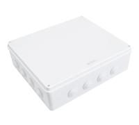 MACHSWON IP65 Junction Box 400x350x120mm ABS Waterproof Junction Box Dustproof Indoor Outdoor Box Cable Connection Protective Enclosure Open Hole with Rubber Plug