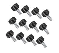MACHSWON Knurled Clamping Knobs Grip Thumb Screw on Type for Saw, Drill Press, Lathe and Routing jigs Male Thread Knurled Clamping Knobs M5 x 15mm 12pcs