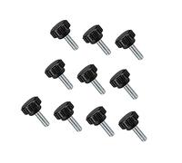 MACHSWON Knurled Clamping Knobs Grip Thumb Screw on Type for Saw, Drill Press, Lathe and Routing jigs Male Thread Knurled Clamping Knobs M6 x 10mm 10pcs