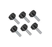 MACHSWON Knurled Clamping Knobs Grip Thumb Screw on Type for Saw, Drill Press, Lathe and Routing jigs Male Thread Knurled Clamping Knobs M6 x 15mm 6pcs