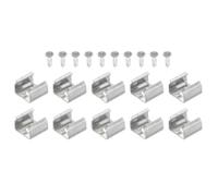 MACHSWON LED Strip Light Clips 100Pcs Mounting Bracket Fixing Clips Stainless Steel Clamp Holders with Screws for 6mm-7.5mm Neon RGB Light Cable Ribbon
