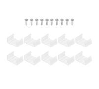 MACHSWON LED Strip Light Clips 40Pcs Mounting Bracket Fixing Clips Plastic Clamp Holders with Screws for 18mm-20mm Neon RGB Light Cable Ribbon Translucent