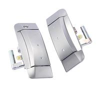 MACHSWON Left and Right Side Silver Outside Door Handle Cover Kit with Keyhole Exterior Door Handle for Nissan 350Z 2003-2009 (Only Left Hand Drive) Silver Satin Chrome OE 80607-CD41E 80607-CD400