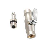 MACHSWON Locking Air Chuck - Heavy Duty Brass Tire Inflator Chuck with Steel Jaws, Closed Flow, 150 PSI Rated, 1/4" Female NPT Fitting for Schrader Valve Tires, Hands-Free Secure Connection