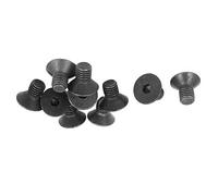 MACHSWON M10 x 16mm Metric Hex Socket Cap Screws 10.9 Grade Carbon Steel Fully Threaded Black Oxide Finish Flat Head Bolts 10Pcs
