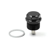 MACHSWON M20 x 1.5 Black Aluminum Alloy Magnetic Engine Oil Pan Drain Bolt Screw Car