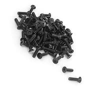 MACHSWON M3 x 12mm Metric Hex Socket Cap Screws 10.9 Grade Carbon Steel Fully Threaded Black Oxide Finish Flat Head Bolts 100Pcs