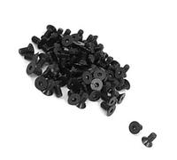 MACHSWON M3 x 6mm Metric Hex Socket Cap Screws 10.9 Grade Carbon Steel Fully Threaded Black Oxide Finish Flat Head Bolts 100Pcs