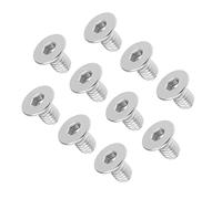 MACHSWON M6 x 10mm Metric Hex Socket Cap Screws 304 Stainless Steel Flat Head Bolts Fully Threaded Machine Screws 10Pcs